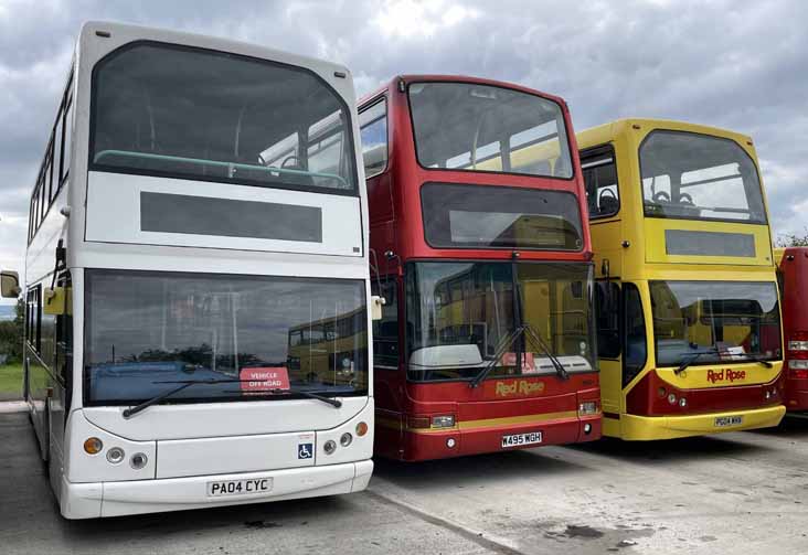 Red Rose Volvo B7TL East Lancs PA04CYC & PG04WHX and Plaxton President W495WGH